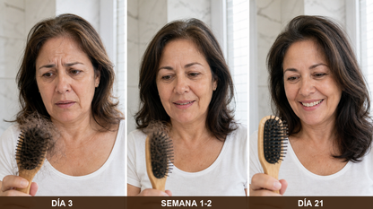 Tratamiento Natural Elbiba™ – Menos pelo en la almohada y más volumen en 21 días. (Hoy incluye +250 ml: 0,5 L en total para cubrir todo el verano). *(Lo notas o te devolvemos cada euro).