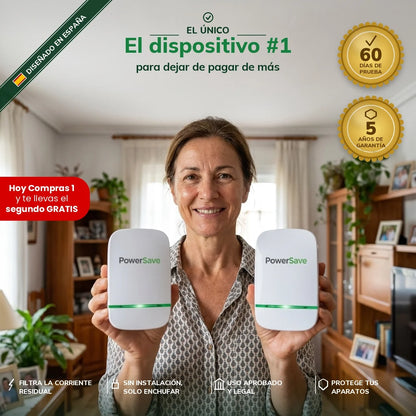 1+1 GRATIS | PowerSave™ – Baja tu factura al menos un 27% desde el primer mes. (Lo notas en tu 1ª factura o te devolvemos el dinero). *Uso legal y aprobado