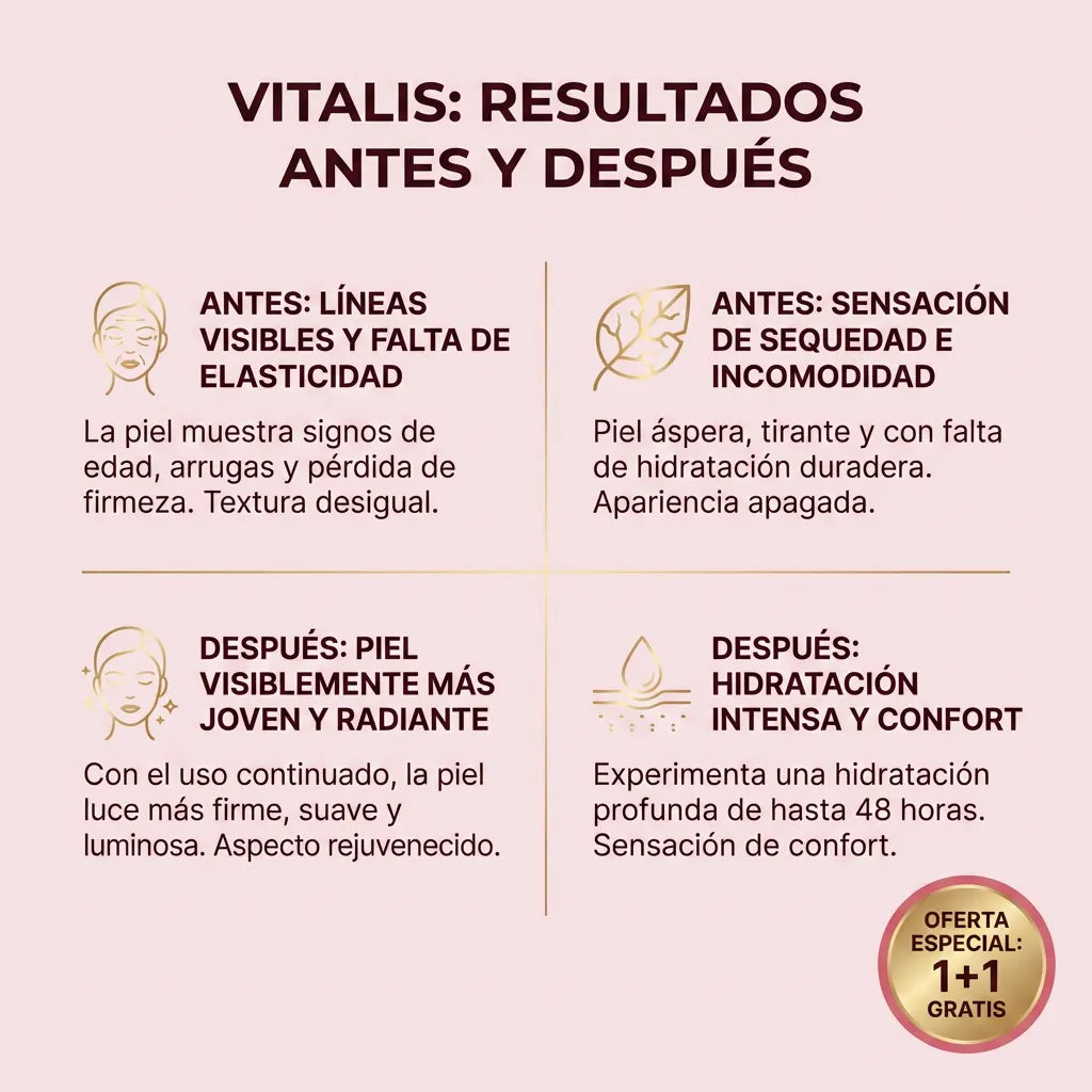 1+1 GRATIS | Bálsamo VITALIS™- El único bálsamo rejuvenecedor con péptidos de colágeno que cuida tu piel y te hace ver 5 años más joven desde la primera aplicación (Cada bote dura 2 meses y todo son ingredientes NATURALES)