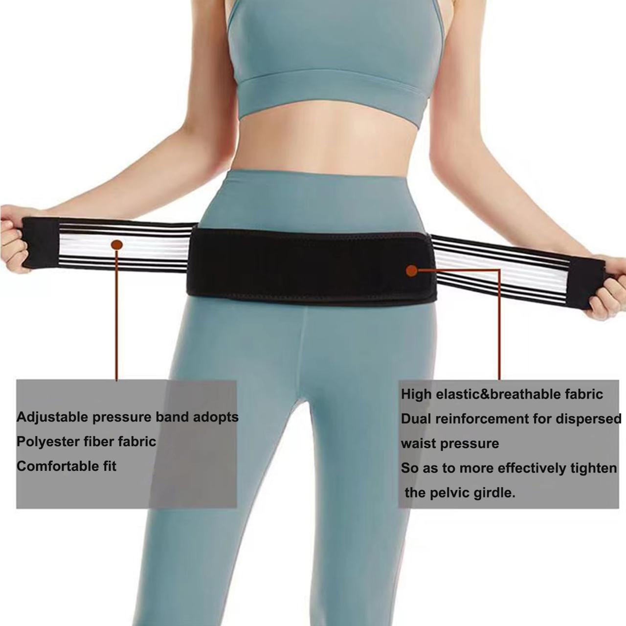 FlexiBack Cinturón Sacroilíaco Doble Banda Elástica — vista de uso
