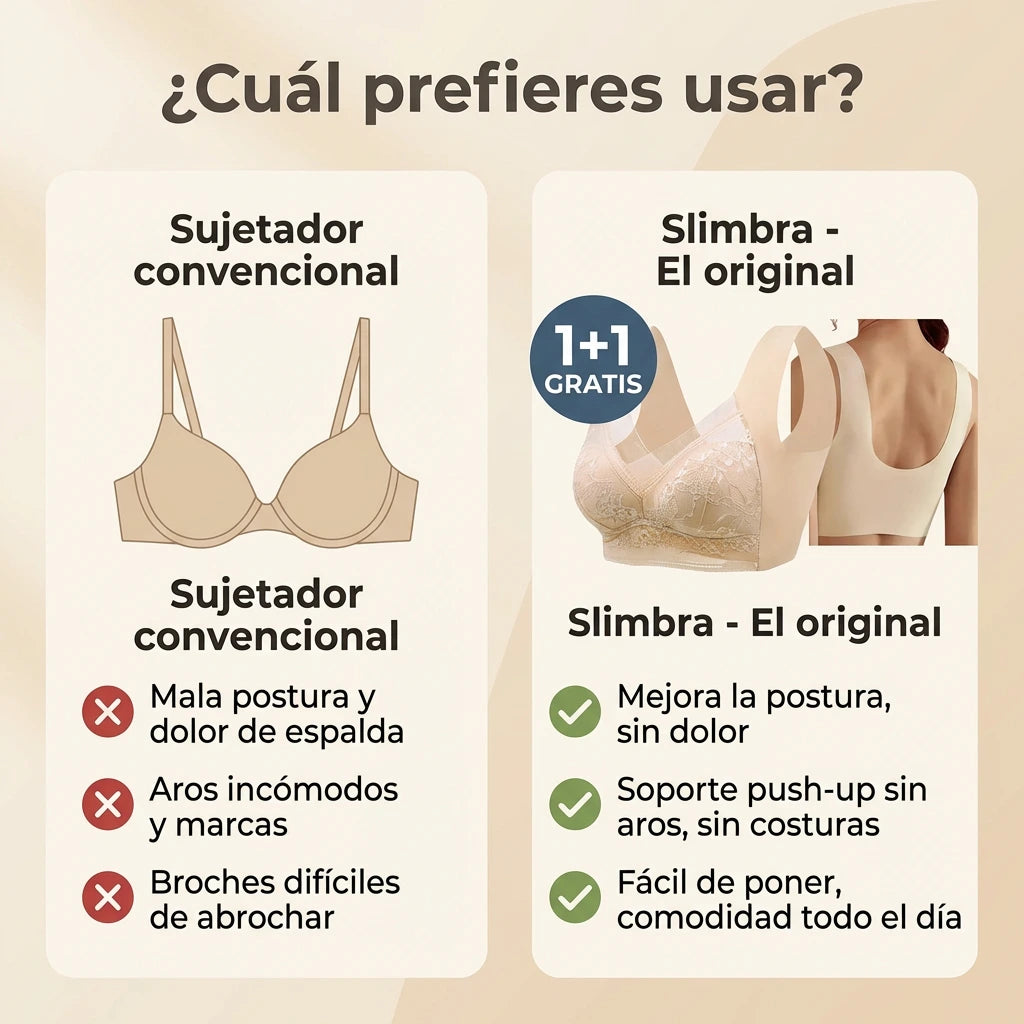 1+1 GRATIS | Slimbra™ - El primer sujetador con tecnologia slim con el que recuperaras tu postura de hace 5 años y te olvidarás del dolor