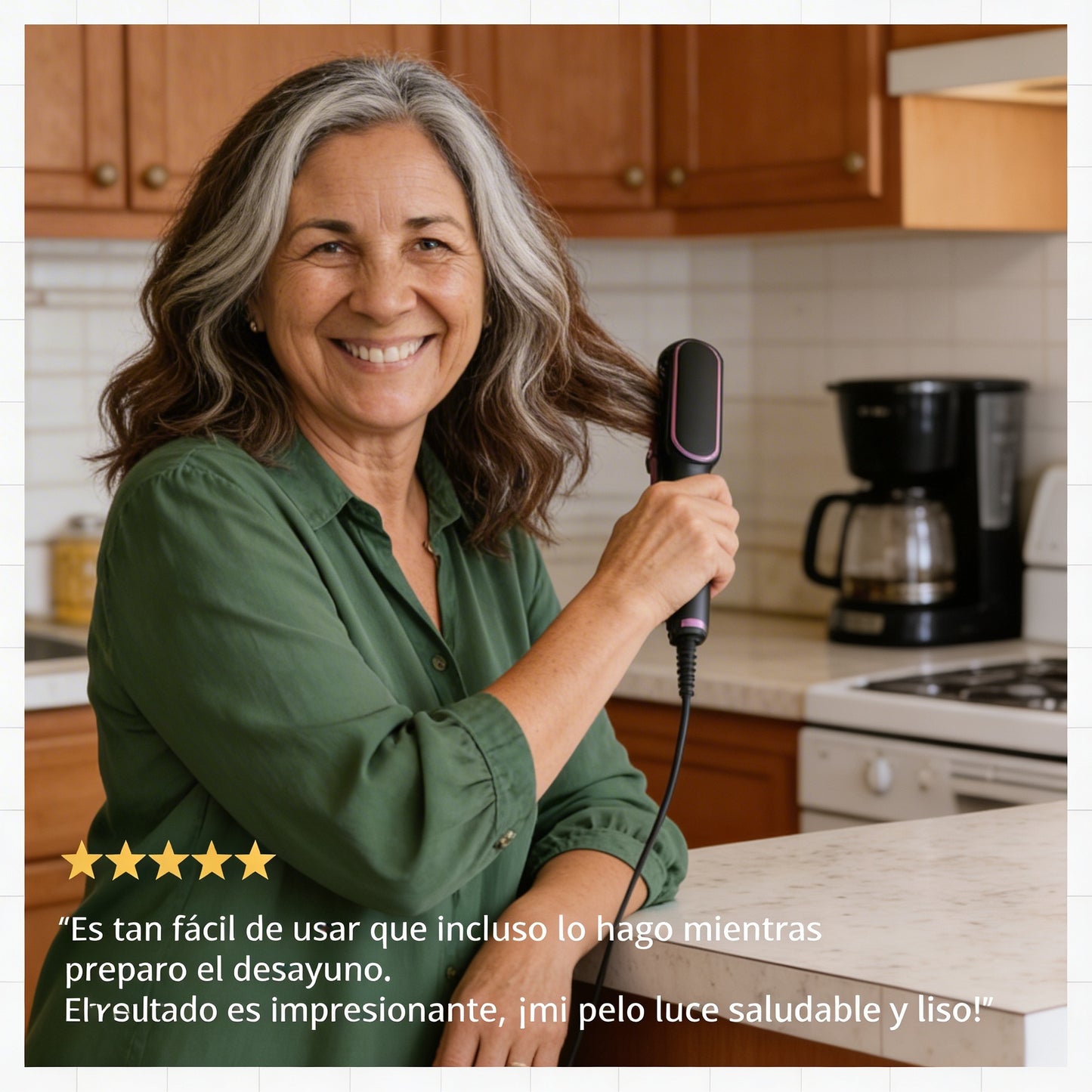 Cepillo Alisador Inteligente HairPro™ - El primer alisador-ondulador 3 en 1 con tecnologia iónica con el que tendrás un peinado de peluquería sin depender de nadie. (Hoy aceite esencial de colágeno GRATIS).