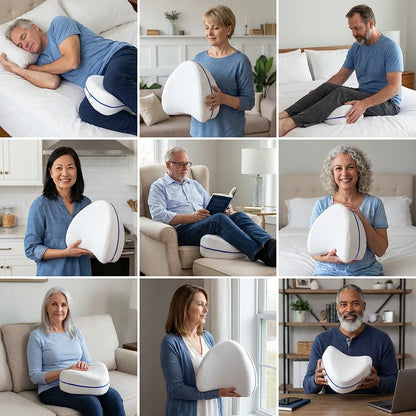 Almohada ErgoBack™ - La primera almohada viscoelástica con tecnología curve que elimina el dolor de espalda y alivia tu ciáticia desde la primera noche. (Hoy incluye GRATIS plantillas ortopédicas de gel talla adaptable)