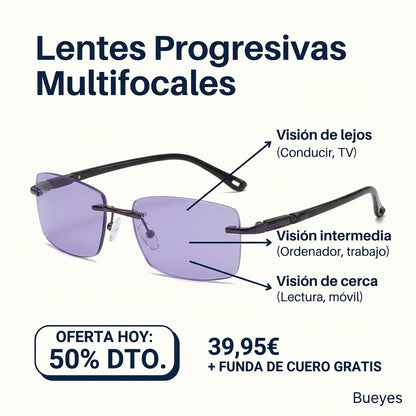 Blueyes™ - Las únicas gafas con tecnologia V3 que se adapta a tu ojo para ver de cerca media y larga distandia sin gastar una fortuna. (SOLO HOY FUNDA DE CUERO GRATIS). l.e