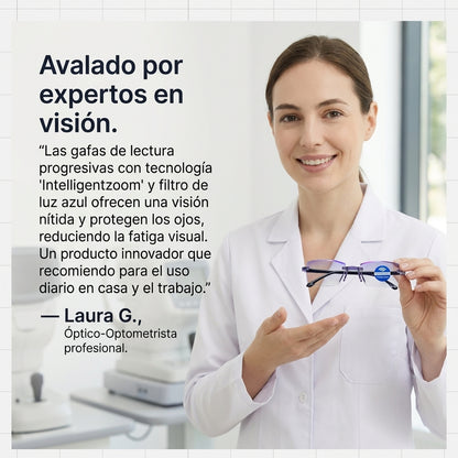 Blueyes™ - Las únicas gafas con tecnologia V3 que se adapta a tu ojo para ver de cerca media y larga distandia sin gastar una fortuna. (SOLO HOY FUNDA DE CUERO GRATIS). l.e