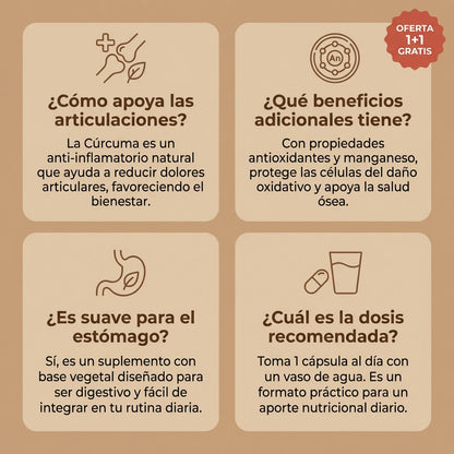 1 + 1 GRATIS | Bestdiet Cúrcuma MG™ - El remedio natural para eliminar la inflamación y dolor articular al completo. Avalado por más de 1000 estudios. (Nueva formulación 2026 con Manganeso para cuidar los huesos). 30 capsulas por bote.