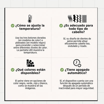 Cepillo Alisador Inteligente HairPro™ - El primer alisador-ondulador 3 en 1 con tecnologia iónica con el que tendrás un peinado de peluquería sin depender de nadie. (Hoy aceite esencial de colágeno GRATIS).