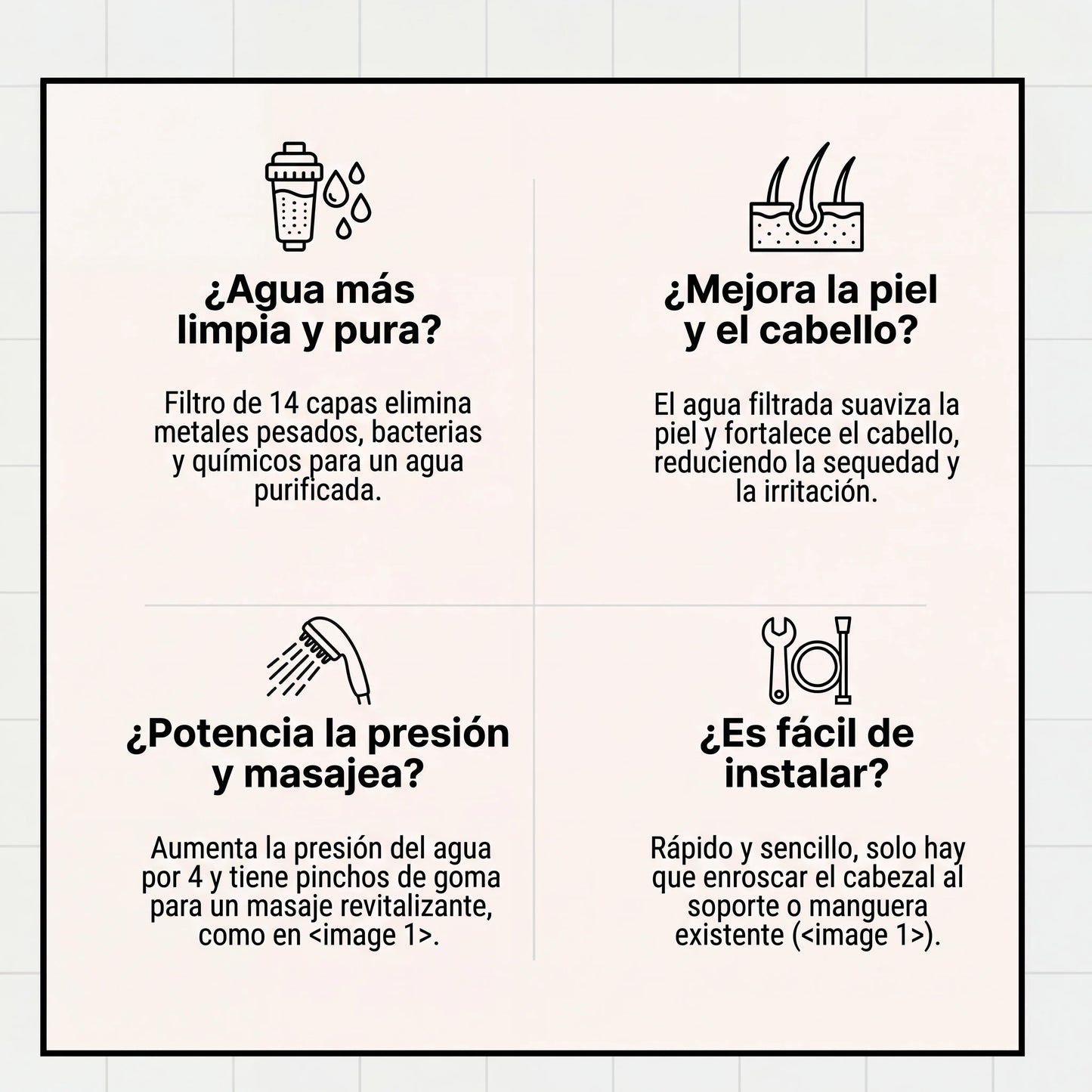 2 x HYDROLUXE ORIGINAL™ - La única ducha que elimina la piel seca y la caida del cabello al 100% gracias a su filtro de 14 capas  (Incluye dos filtros GRATIS) l.e
