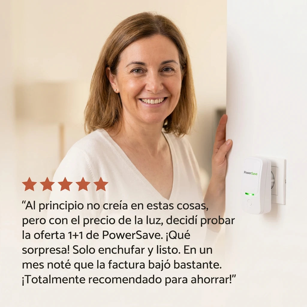 1 + 1 GRATIS | PowerSAVE™ - Elimina los picos de tensión y ahorra en la factura de la luz. *No tienes que hacer mantenimiento.