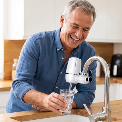 Purify Original™ - Asegurate que el agua que usa diariamente esta libre de químicos e impurezas. (El filtro incluido GRATIS cubre 6 meses completo + Instalación universal para cualquier grifo)