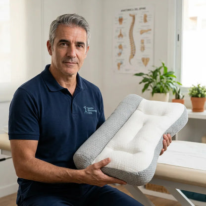 1 + 1 GRATIS | ComfortSleep Cefalea V4 — Almohada cervical contra cefalea matutina (Hoy incluye otra GRATIS valorada en 49 euros para tu pareja) *Llevan fundas. **(30 noches de prueba) *Medidas: 8x45x80cm