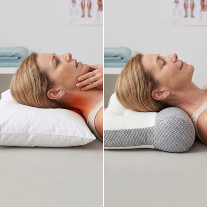 1 + 1 GRATIS | ComfortSleep Cefalea V4 — Almohada cervical contra cefalea matutina (Hoy incluye otra GRATIS valorada en 49 euros para tu pareja) *Llevan fundas. **(30 noches de prueba) *Medidas: 8x45x80cm