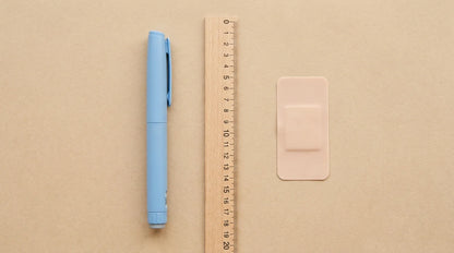 Comparativa cenital pluma inyectable 16cm vs parche VITA 5cm