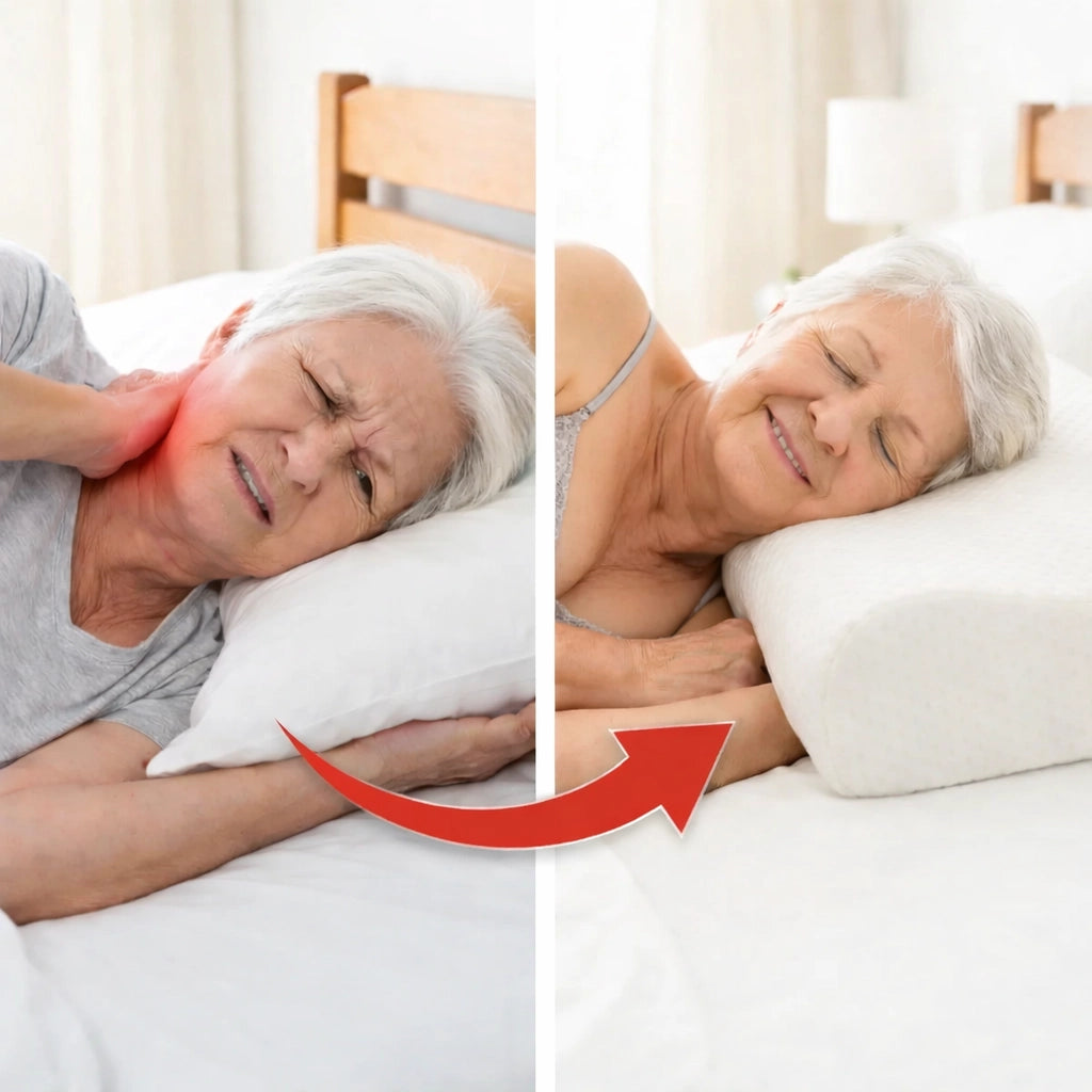 1 + 1 GRATIS Almohada Viscoelástica Ergosleep™ | La única almohada del mercado con forma de U para que tu cuello descanse de verdad (Incluye 30 noches de prueba y fundas) *Medidas: 31 x 11 x 50 cm