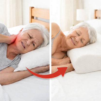 1 + 1 GRATIS Almohada Viscoelástica Ergosleep™ | La única almohada del mercado con forma de U para que tu cuello descanse de verdad (Incluye 30 noches de prueba y fundas) *Medidas: 31 x 11 x 50 cm