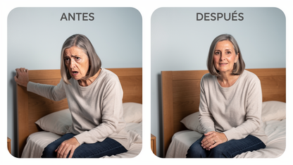 ANTES / DESPUÉS · ROSTRO DE PILAR AL DESPERTAR