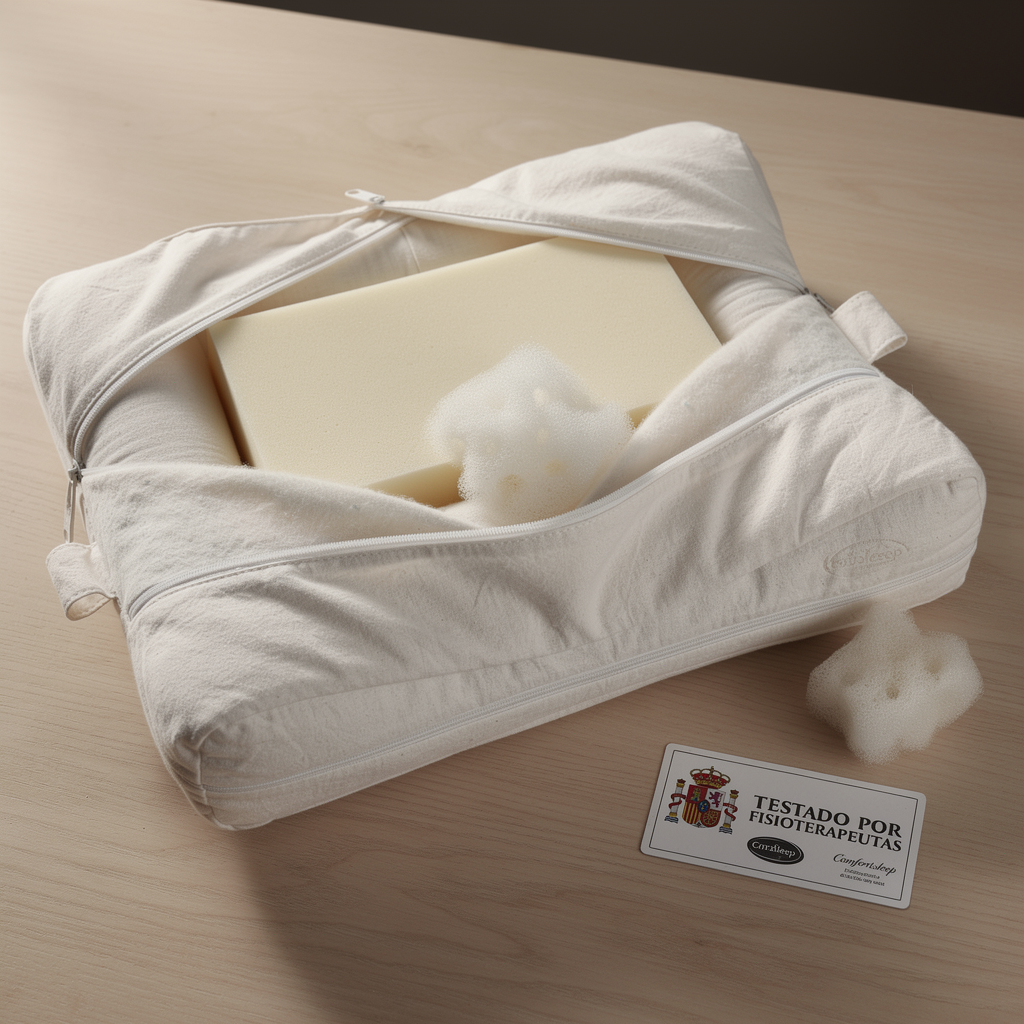 ALMOHADA Y NUCLEO VISCOELASTICO SOBRE MADERA