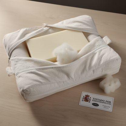 ALMOHADA Y NUCLEO VISCOELASTICO SOBRE MADERA