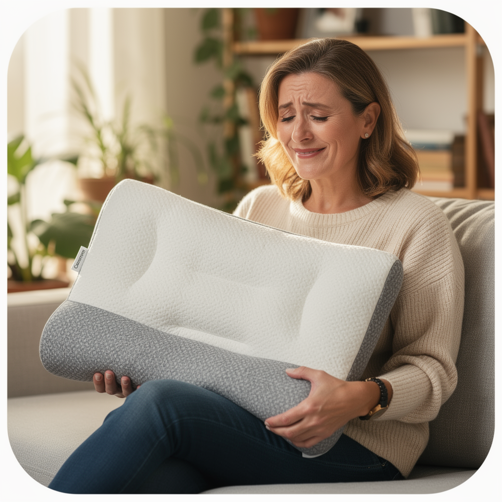 MUJER 55 EN SALON CON LA ALMOHADA