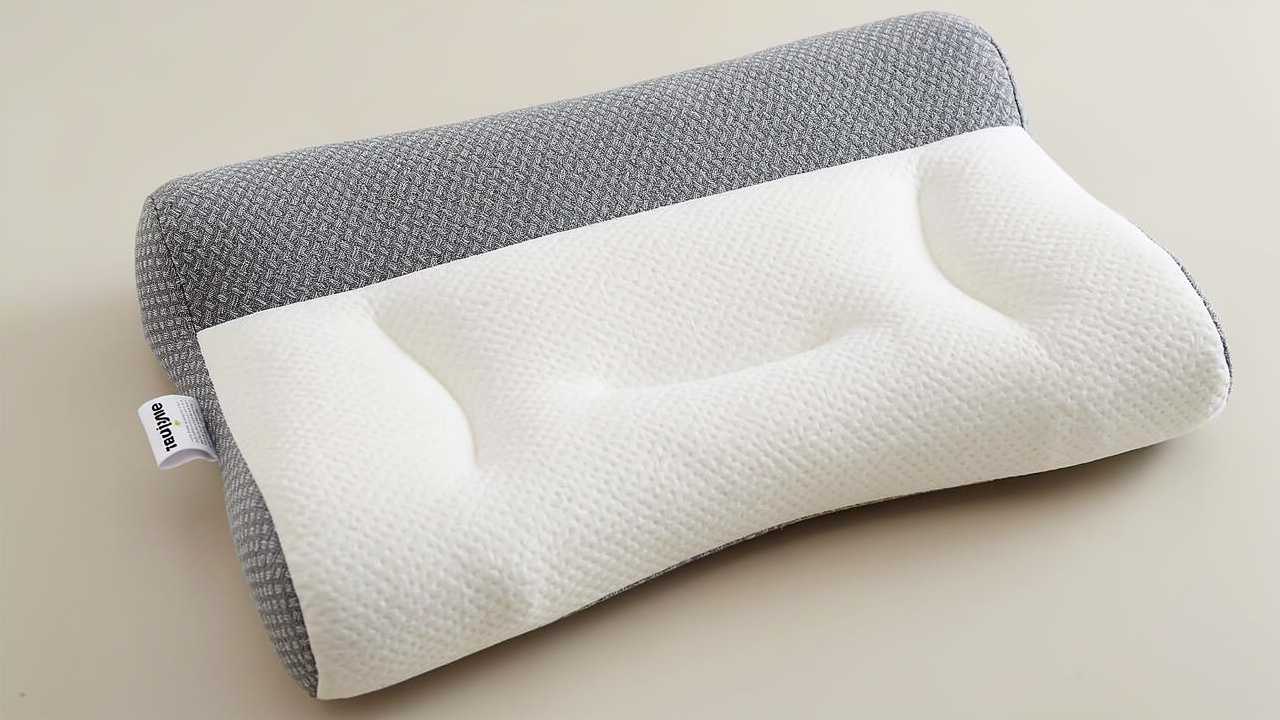 Vista frontal — Almohada cervical Force Leap V4 con 4 zonas anatomicas