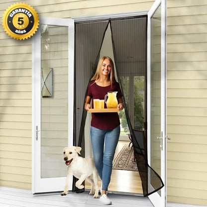 MagneticPRO ORIGINAL™ - La novedosa puerta magnética de cierre automático que mantiene tu casa libre de las peligrosas avispas (Tamaño UNIVERSAL 1m x 2m, apto para cualquier superficie)