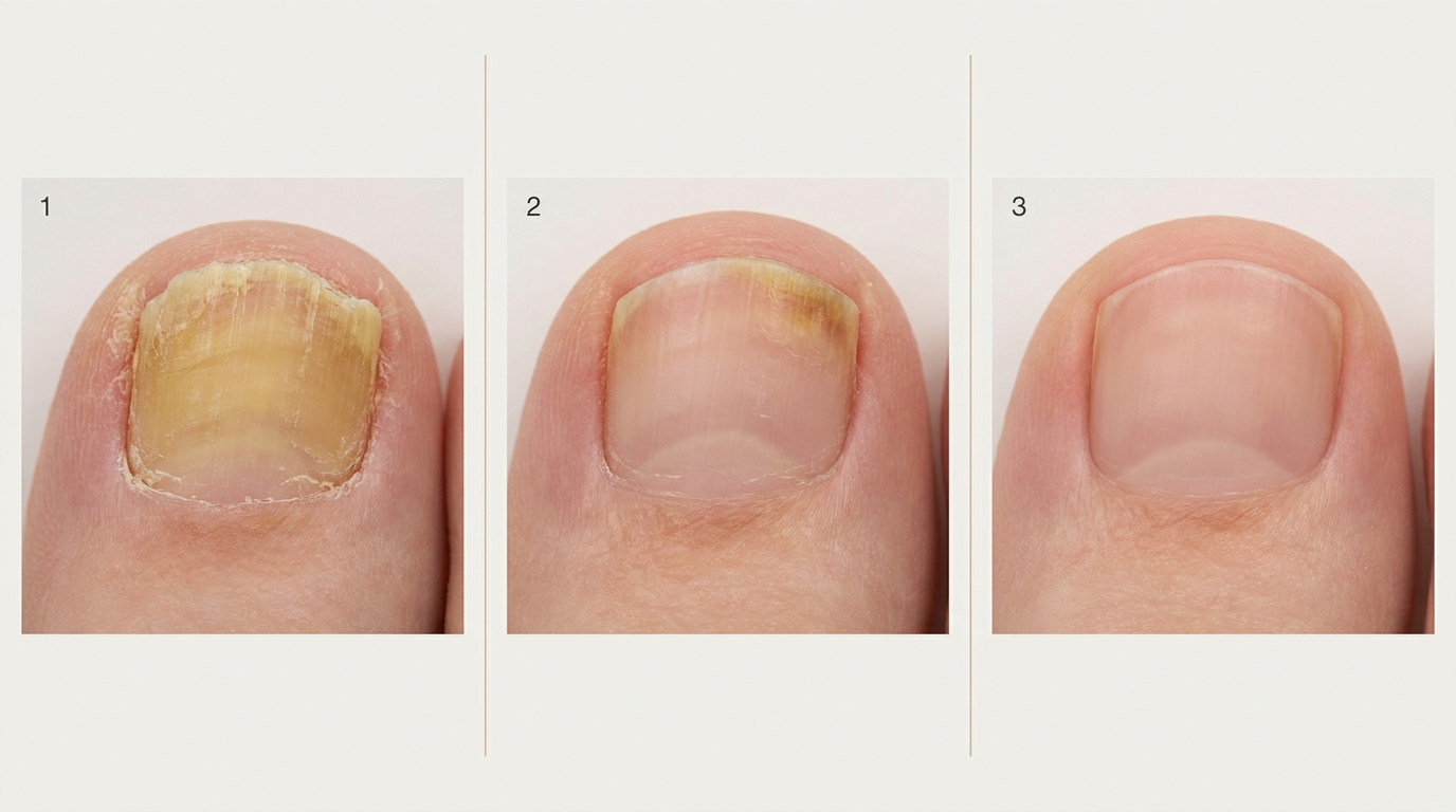 OnyClear™ con Tecnología Nanomérica – El único tratamiento intensivo de 7 días para la uña con hongo: deja de esconder los pies de tu pareja. (Hoy, regalo de bálsamo hidratante para pies y talones secos). *(Mejora visible o te devolvemos cada euro).