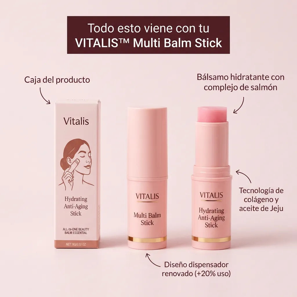 1+1 GRATIS | Bálsamo VITALIS™- El único bálsamo rejuvenecedor con péptidos de colágeno que cuida tu piel y te hace ver 5 años más joven desde la primera aplicación (Cada bote dura 2 meses y todo son ingredientes NATURALES)
