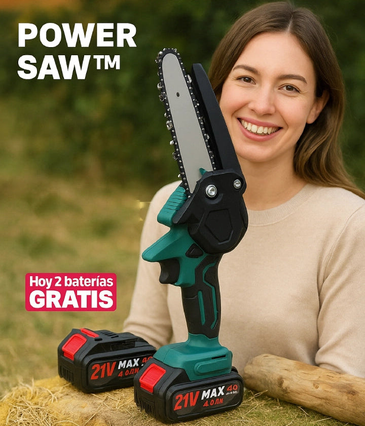 Power Saw: la mini motosierra con 2 baterías de regalo
