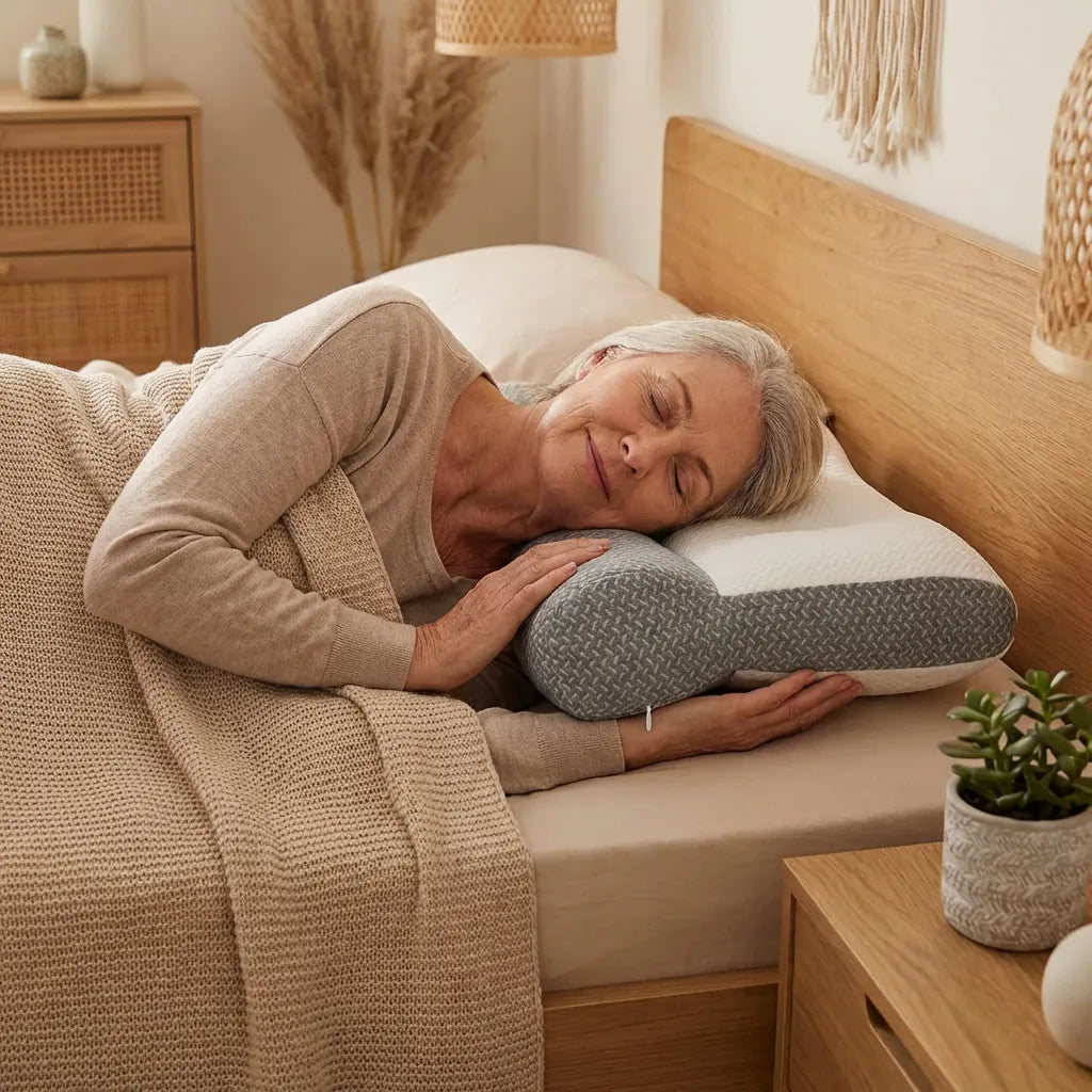 1+1 GRATIS | CONFORTSLEEP™ - La primera almohada ergonómica con viscoelástico que ELIMINA el dolor de cuello en 2 noches. (funda GRATIS + 30 días de garantía)-ENVÍO GRATIS