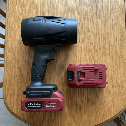 Turbojet con dos baterías intercambiables de 21V